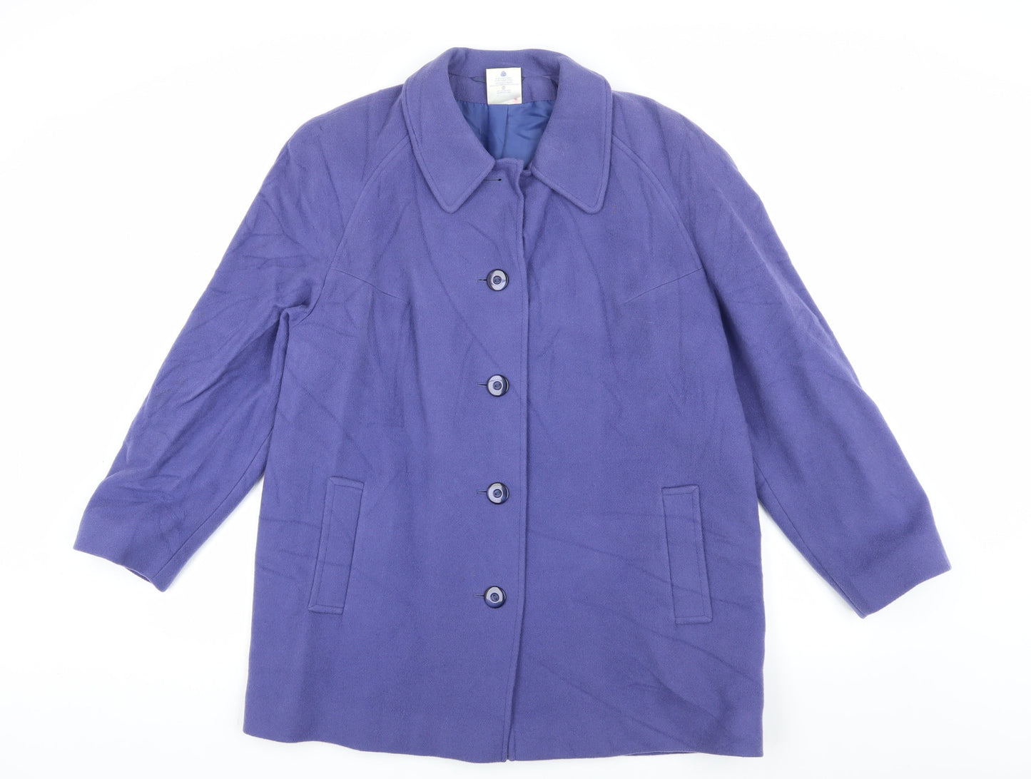 Womens UK Size 14 Eastex Purple Overcoat