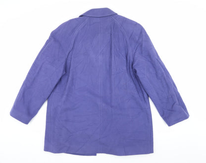 Womens UK Size 14 Eastex Purple Overcoat
