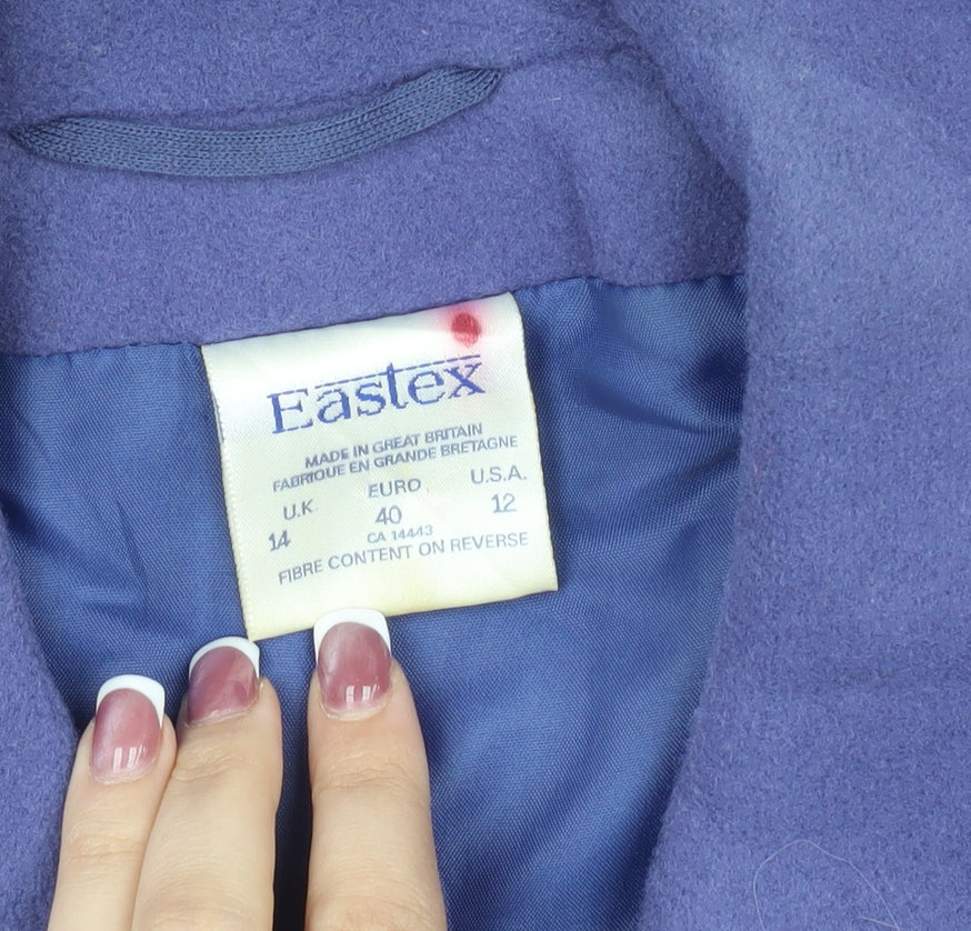 Womens UK Size 14 Eastex Purple Overcoat