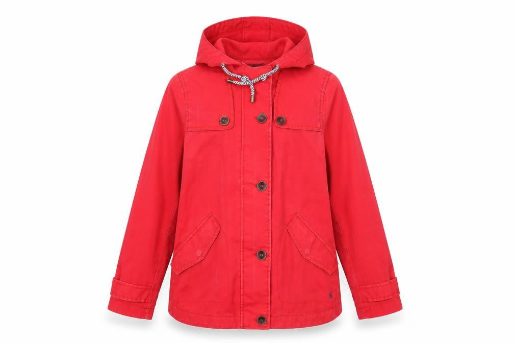 Womens UK Size 8 Joules Red Rain Coat