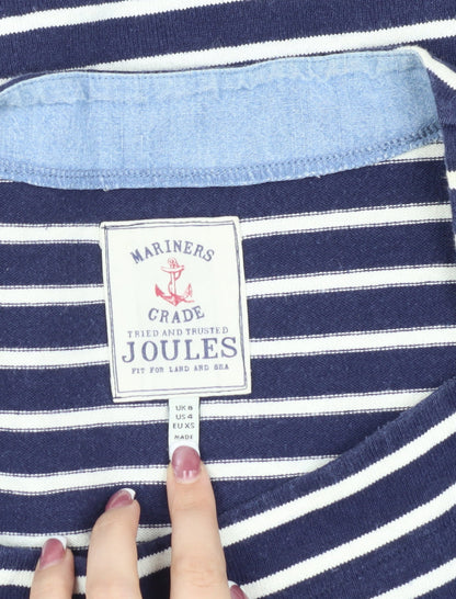 Joules Women's Blue Striped Shift Dress, Size 8, Nautical Style