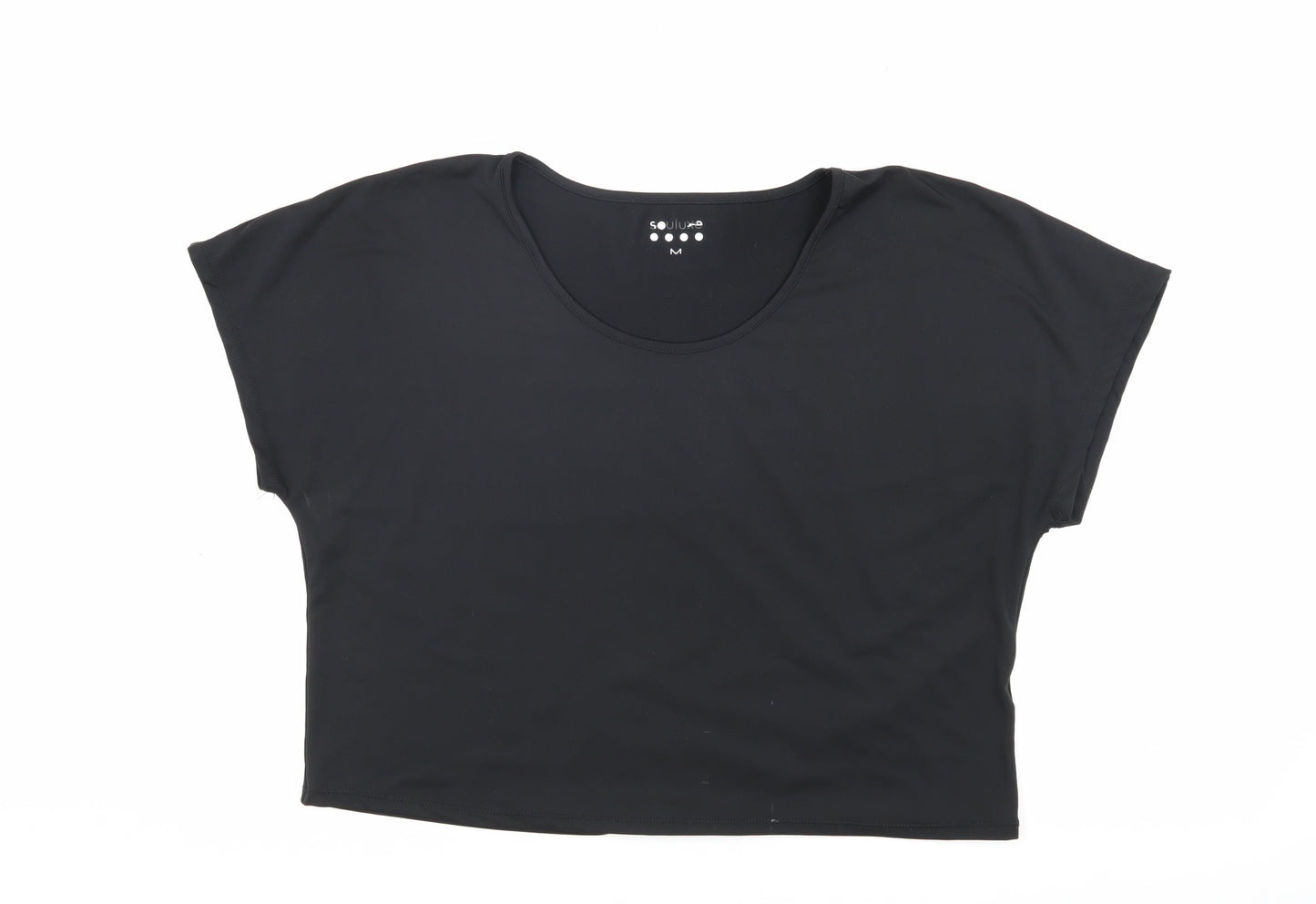 Souluxe Women's Black M Basic T-Shirt