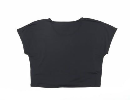 Souluxe Women's Black M Basic T-Shirt