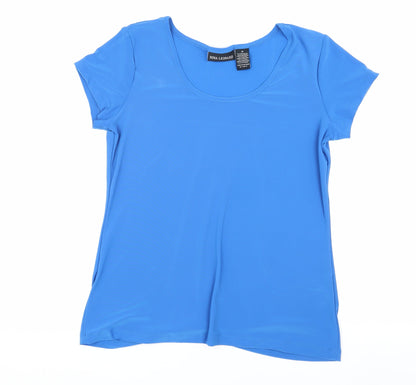 Womens UK Size M Nina Leonard Blue Basic T-Shirt