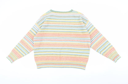 ee:some Women's Multicoloured Striped Henley Jumper M