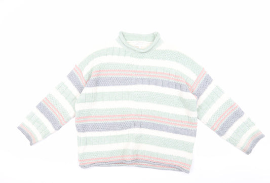 Apricot Women's Multicoloured L Striped Pullover Jumper