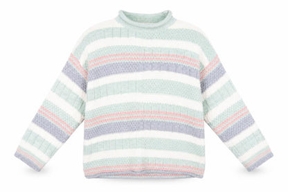 Apricot Women's Multicoloured L Striped Pullover Jumper