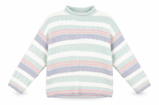 Apricot Women's Multicoloured L Striped Pullover Jumper