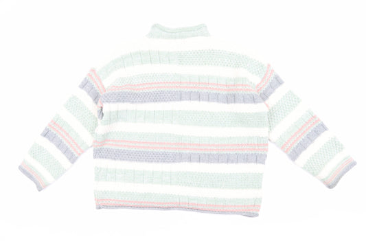 Apricot Women's Multicoloured L Striped Pullover Jumper
