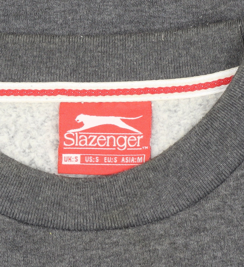 Mens UK Size S Slazenger Grey Pullover Sweatshirt