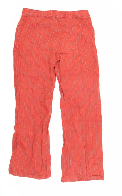 Womens UK Size 12 Marks and Spencer Regular Fit Casual Red Trousers