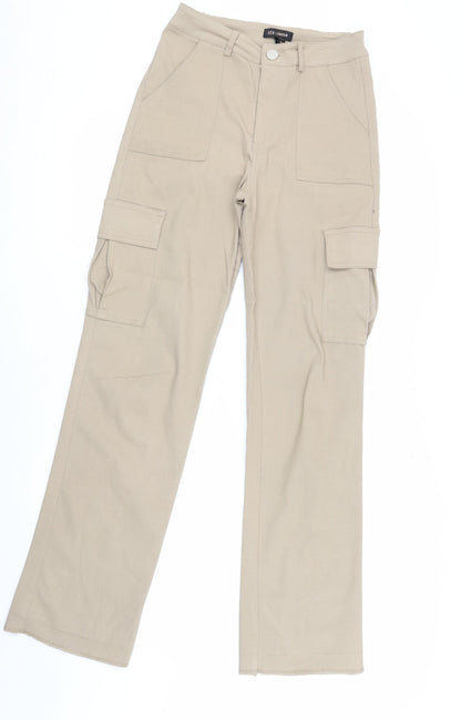 QED London Women's Beige Cargo Trousers Size 10