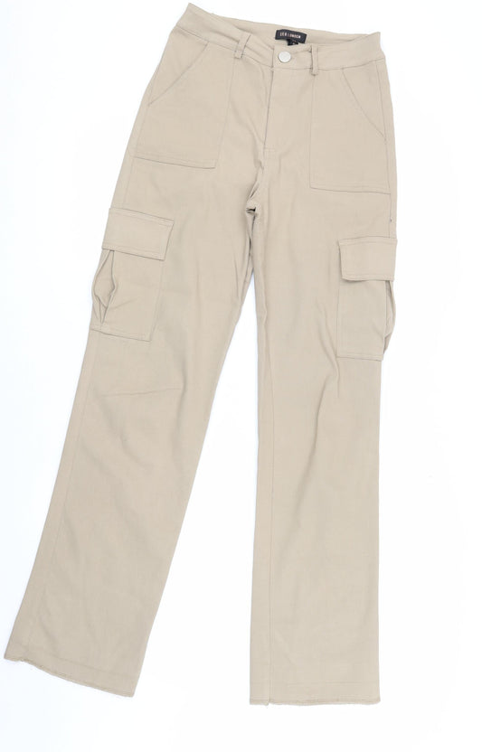 QED London Women's Beige Cargo Trousers Size 10