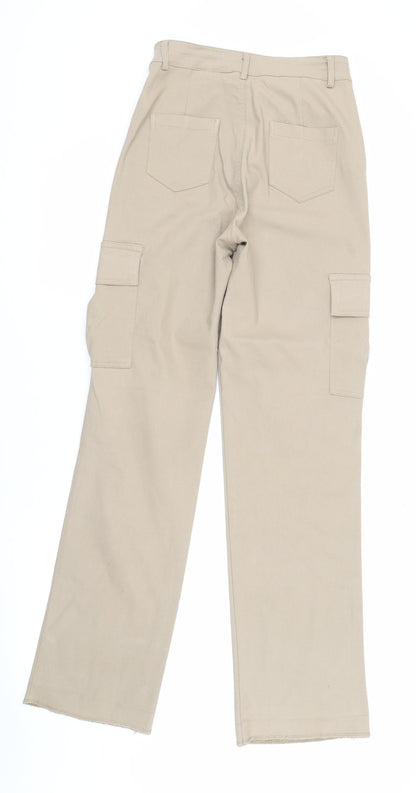 QED London Women's Beige Cargo Trousers Size 10