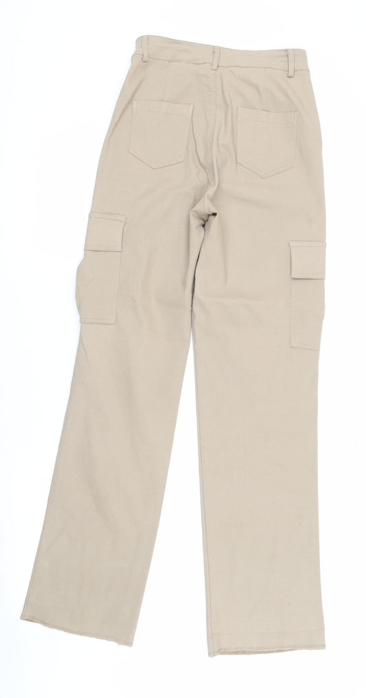 QED London Women's Beige Cargo Trousers Size 10