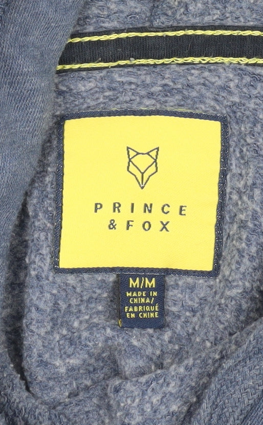 Prince & Fox Men's Blue Hoodie M Pullover Logo
