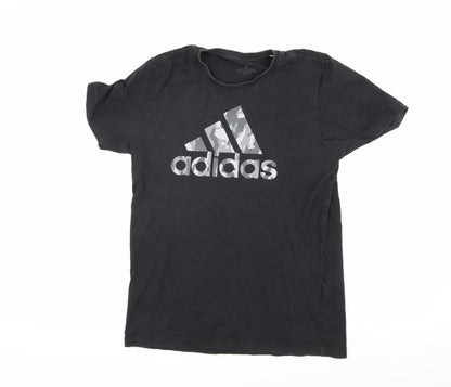 Adidas Men's Black Graphic Print T-Shirt M