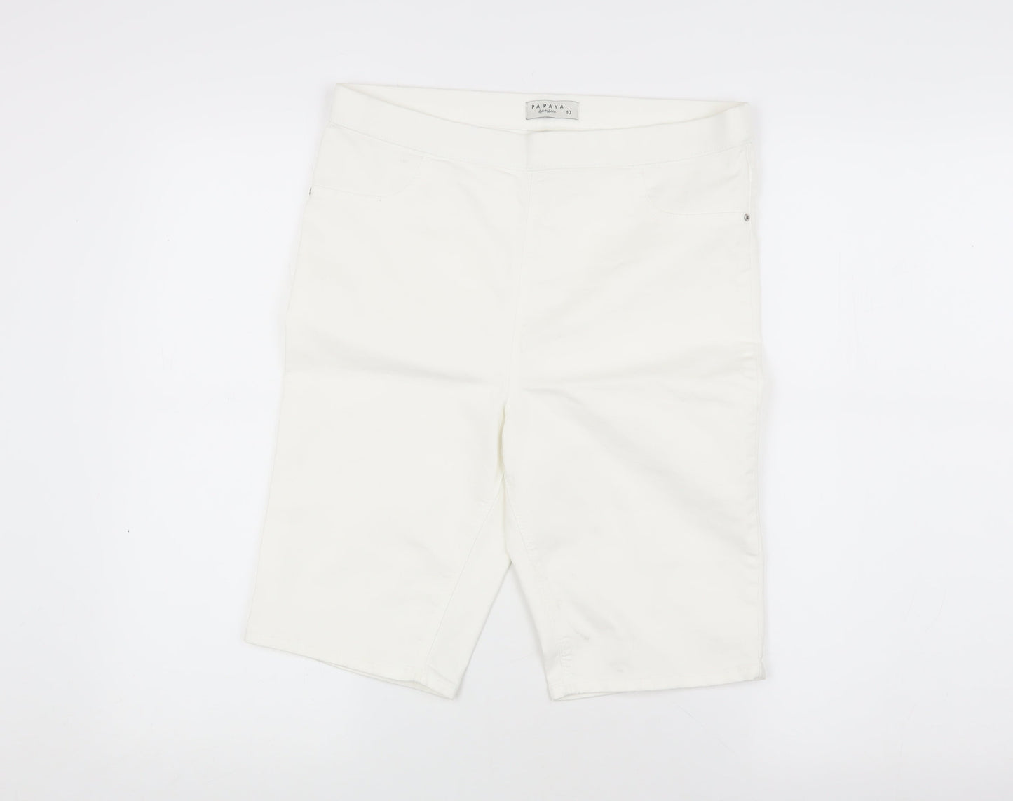 Papaya Women's White Bermuda Shorts Size 10