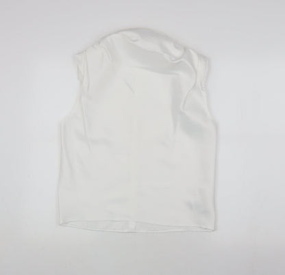 Womens UK Size 8 Missguided White Basic Blouse