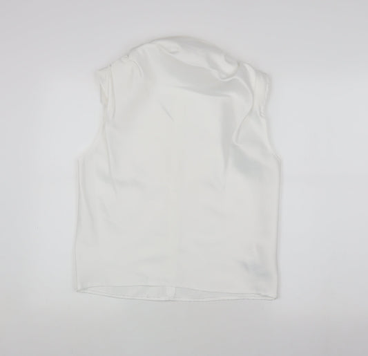 Womens UK Size 8 Missguided White Basic Blouse