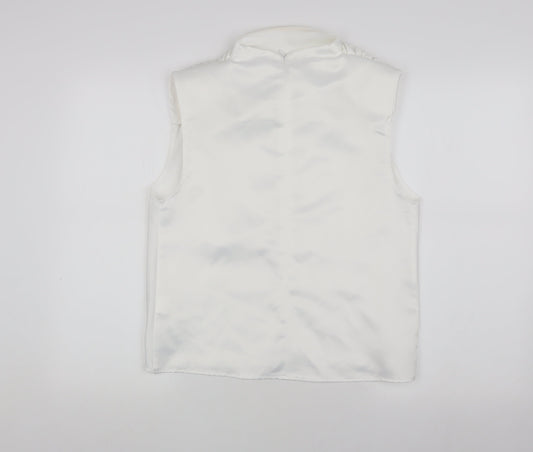 Womens UK Size 8 Missguided White Basic Blouse
