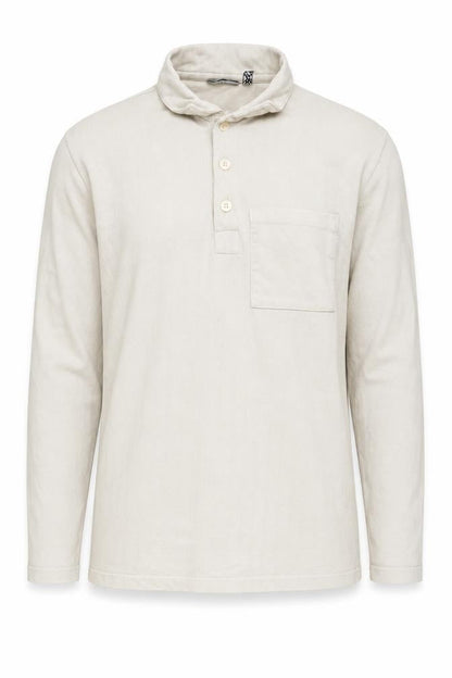 ASOS Men's Beige Long Sleeve Polo Shirt XS