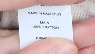 ASOS Men's Beige Long Sleeve Polo Shirt XS