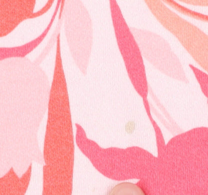 Marks and Spencer Women's Pink Floral A-Line Skirt