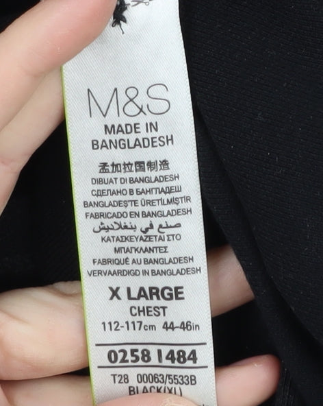 Marks and Spencer Mens Black XL Polo Shirt