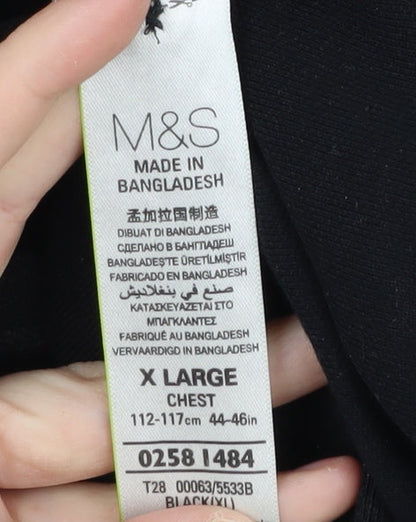Marks and Spencer Mens Black XL Polo Shirt