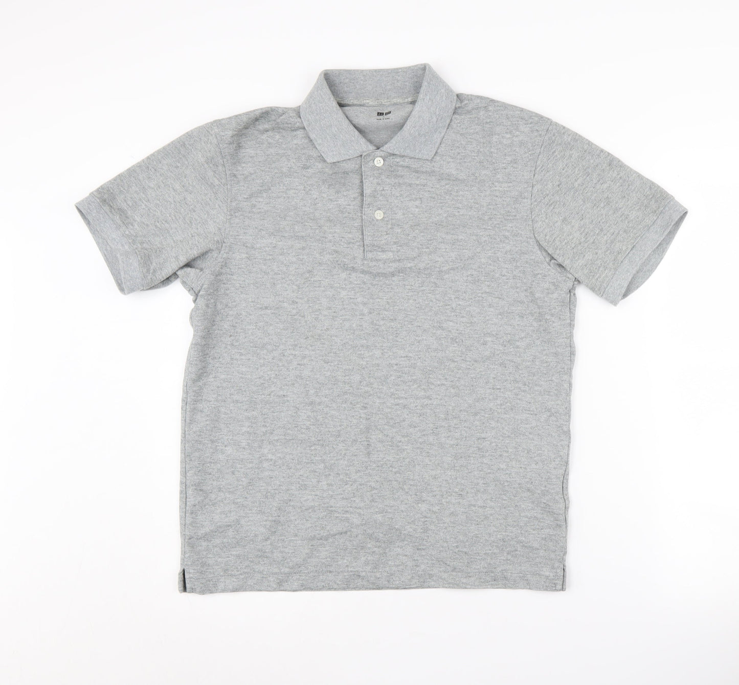Uniqlo Men's Grey Classic Polo Shirt S