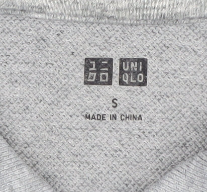 Uniqlo Men's Grey Classic Polo Shirt S