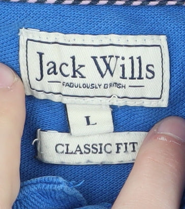 Jack Wills Men's Blue Polo Shirt - Size L, Classic Fit