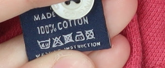 Crew Clothing Co. Men's Red Cotton Polo Shirt L