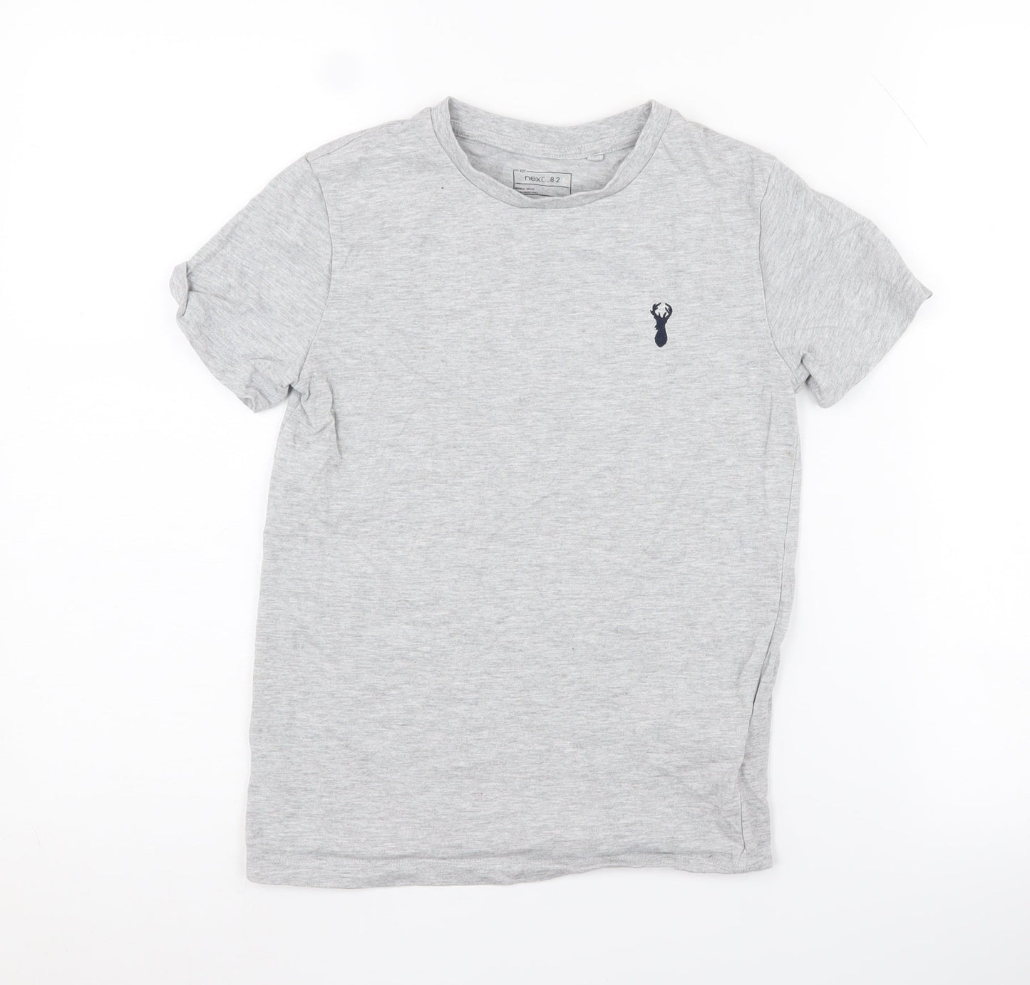 Next Boys' Grey T-Shirt, 8 Years, Short Sleeve, Cotton Blend