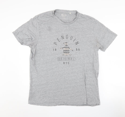 Original Penguin Grey Men's XL Graphic T-Shirt