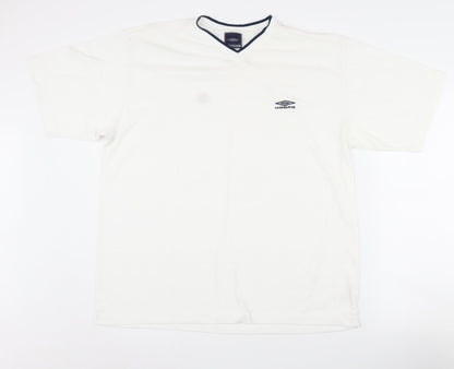 Umbro Men's XL White V-Neck T-Shirt