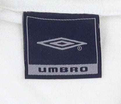 Umbro Men's XL White V-Neck T-Shirt