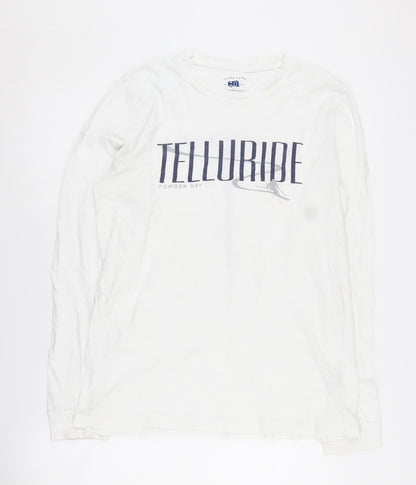 Outta Town Men's White Graphic Long Sleeve T-Shirt S