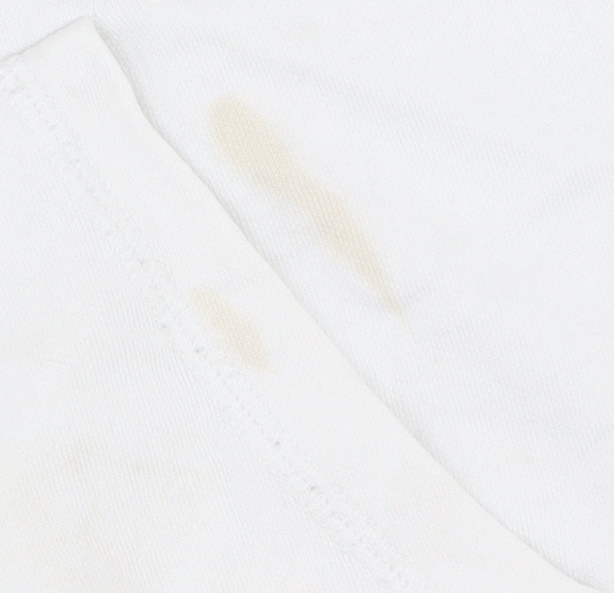 H&M Women's White Embroidered Pullover Hoodie M