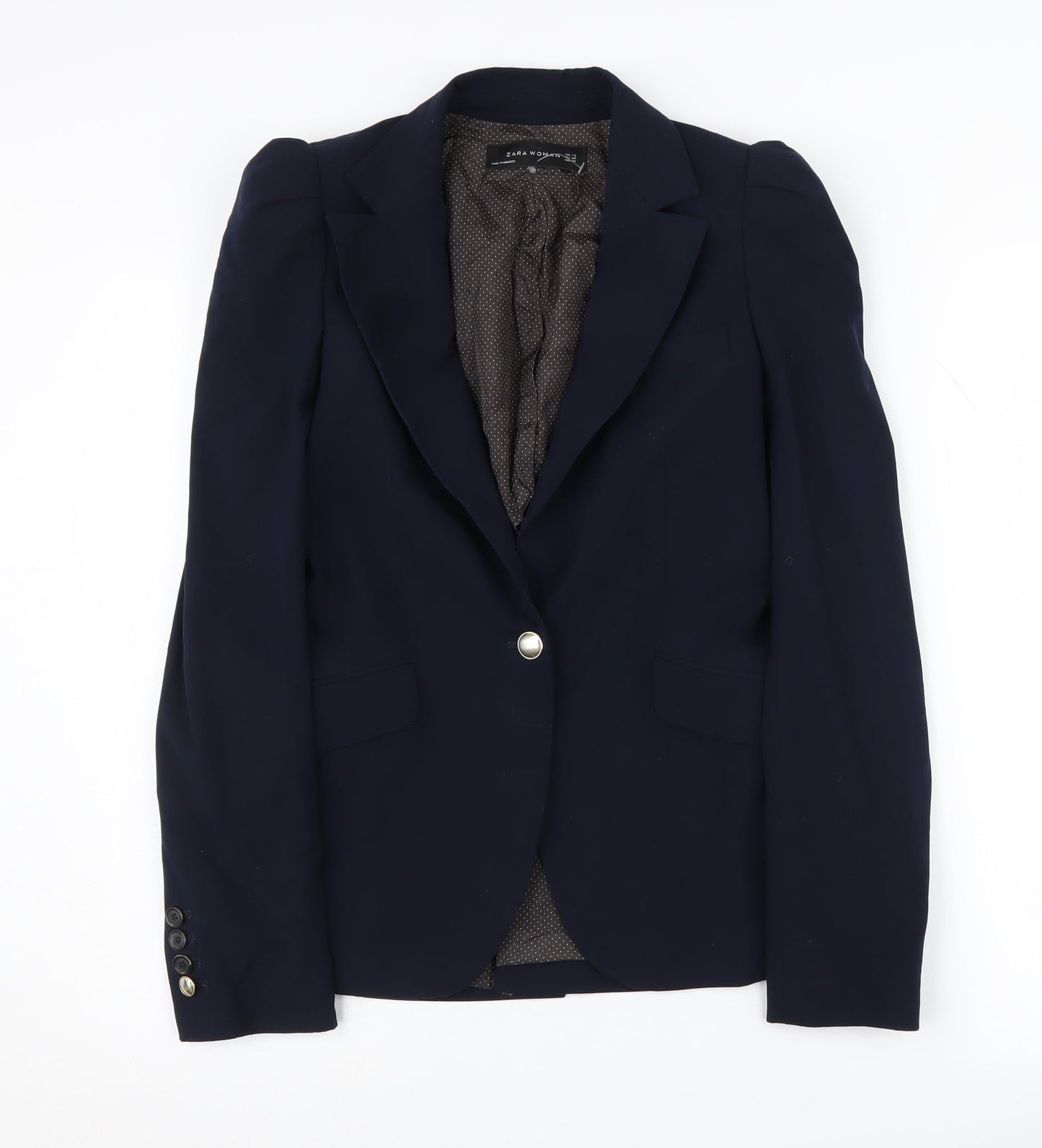 Zara Women's Blue XS Blazer Business Tailored Work Jacket