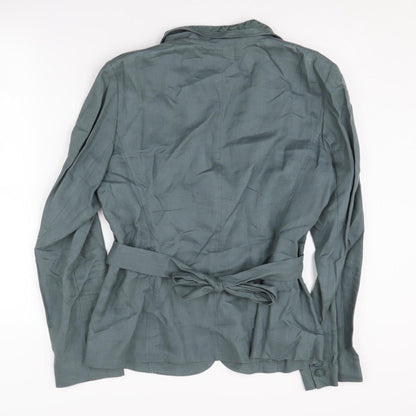 Per Una Women's Green Linen Suit Jacket Size 14