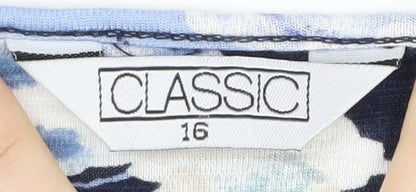 Womens UK Size 16 Classic Multicoloured Basic T-Shirt