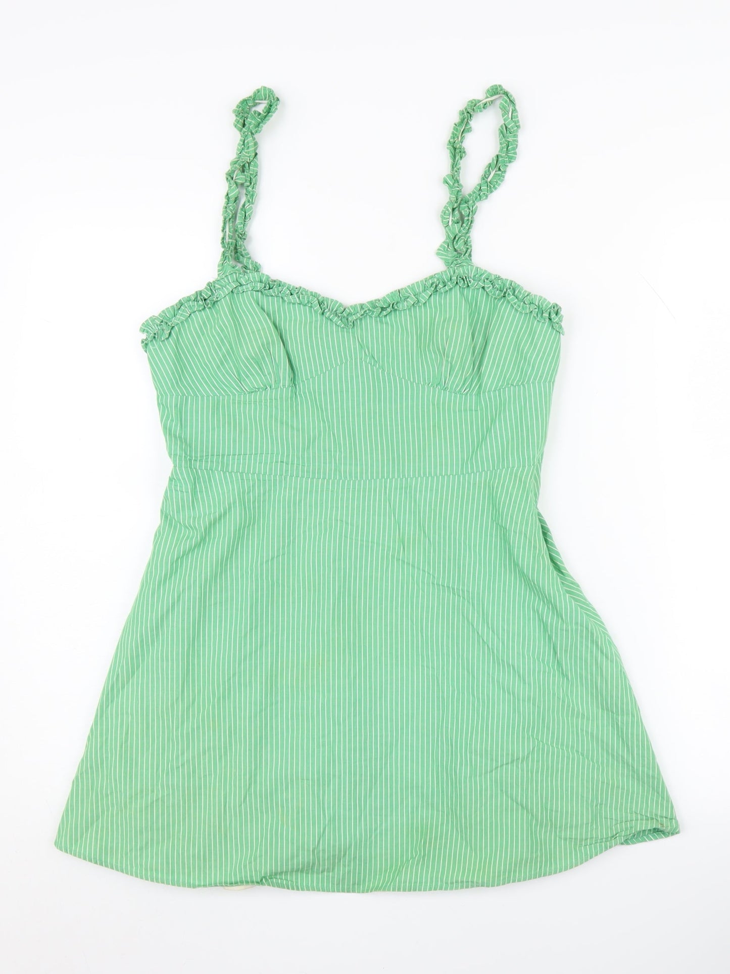 Womens UK Size 12 Zara Green Camisole Tank