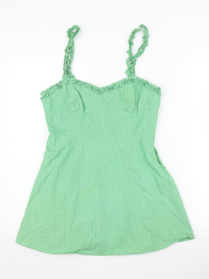 Womens UK Size 12 Zara Green Camisole Tank