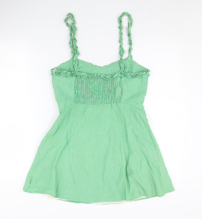 Womens UK Size 12 Zara Green Camisole Tank