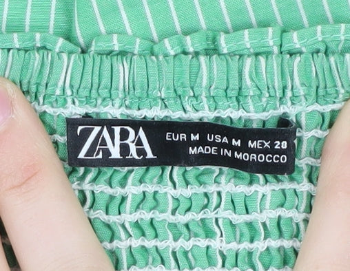 Womens UK Size 12 Zara Green Camisole Tank