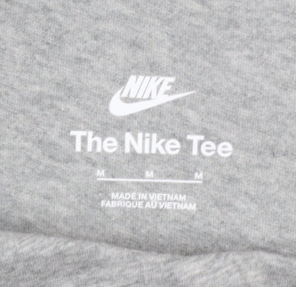 Nike Men's Grey Cotton T-Shirt M Lightweight Logo Tee