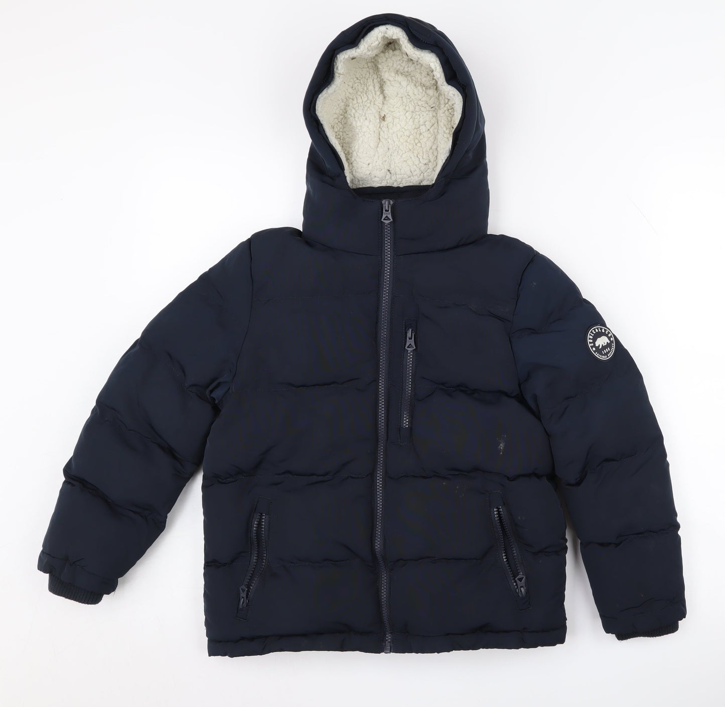SoulCal & Co Navy Blue Boys Puffer Jacket 7 Years