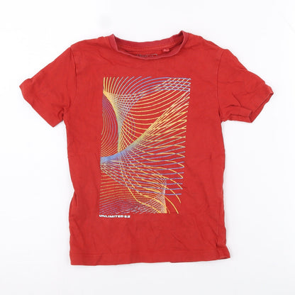 Next Boys Red Graphic Print T-Shirt, Age 4, Short Sleeve